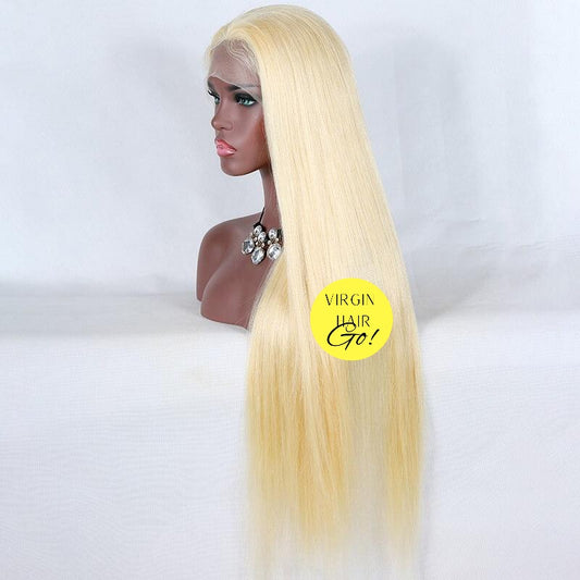 Blonde Virgin Human Hair 613 Straight Wigs